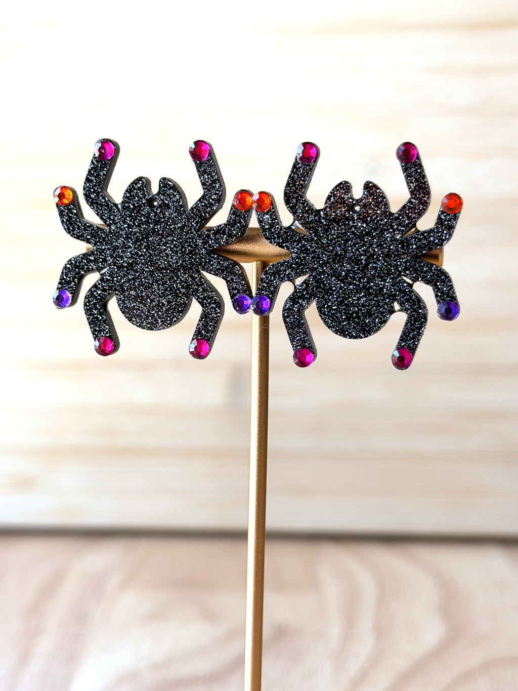 Sparkly Spider Earrings