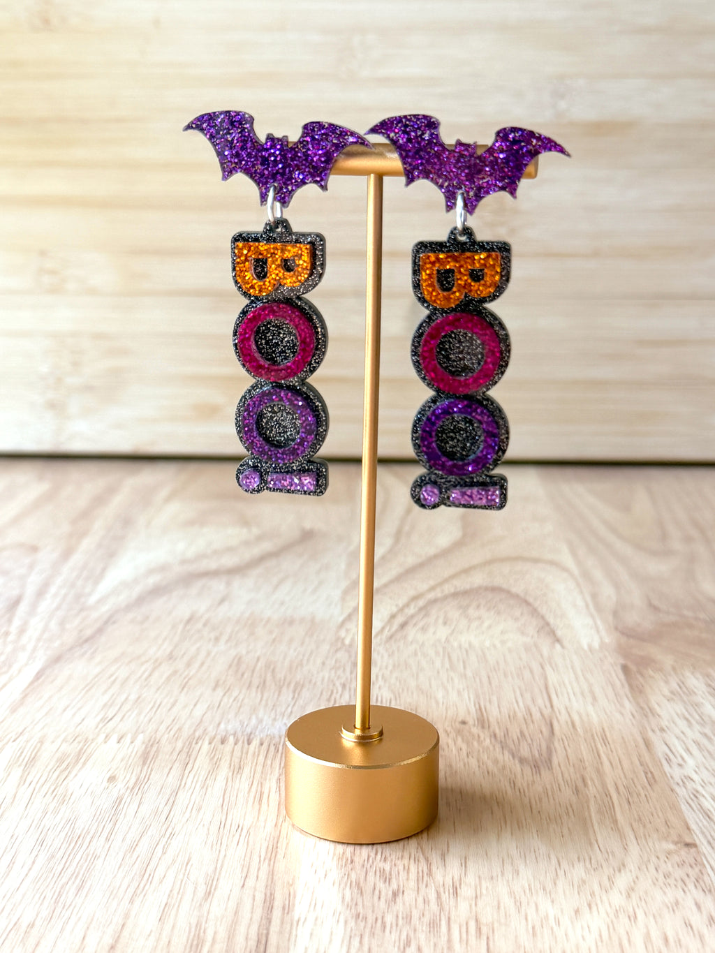BOO! Earrings with Bats