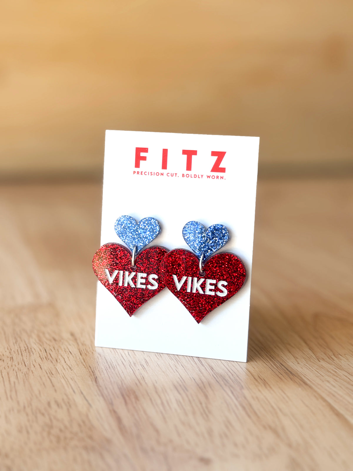VIKES Glitter Heart Earrings