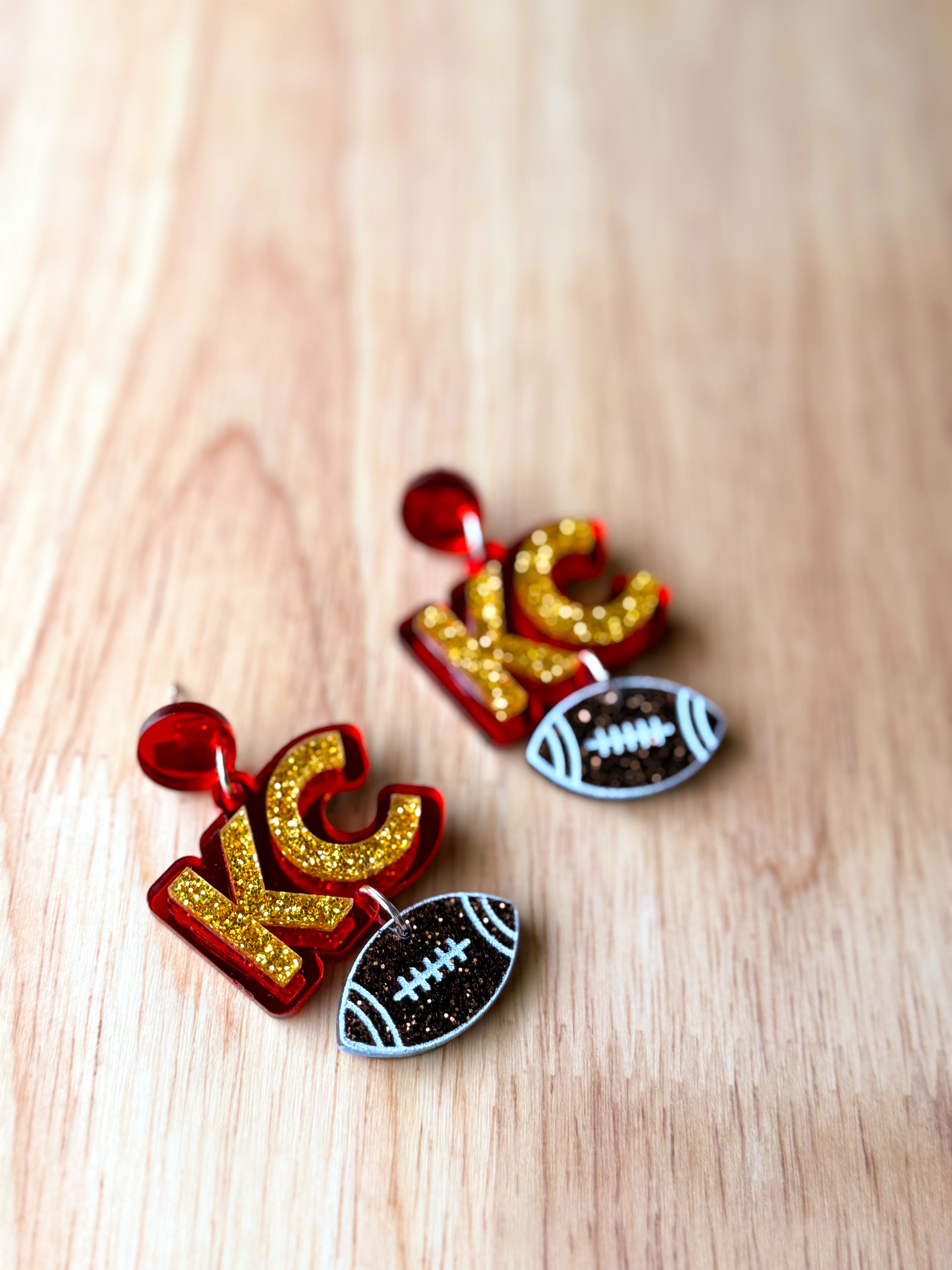 KC Football Earrings