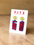 Lady Vikes Softball Earrings