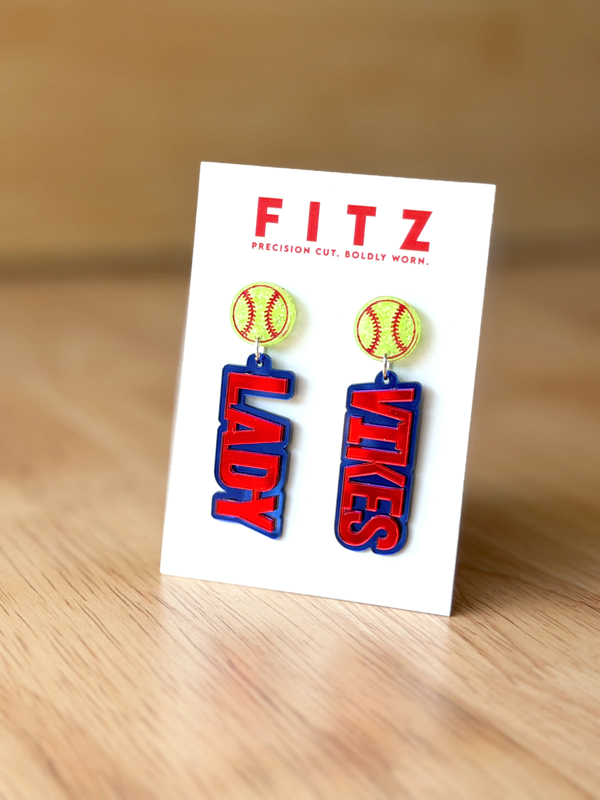 Lady Vikes Softball Earrings