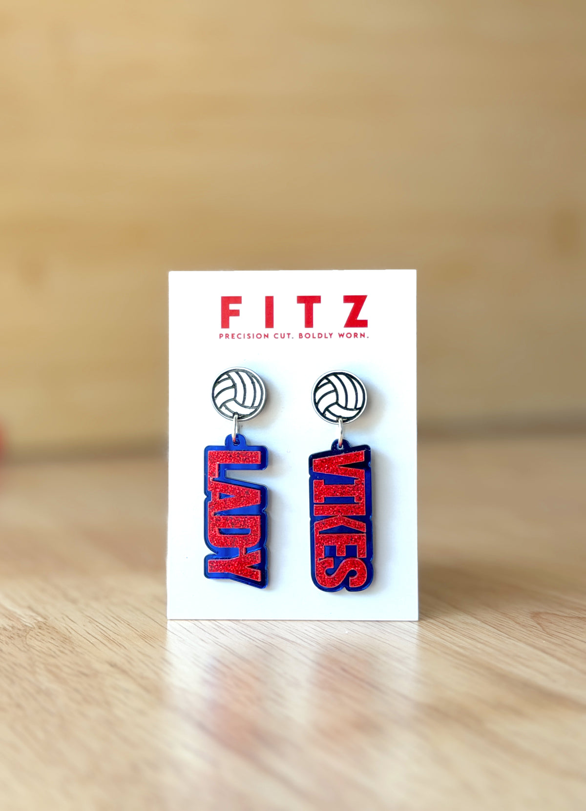Lady Vikes Volleyball Earrings