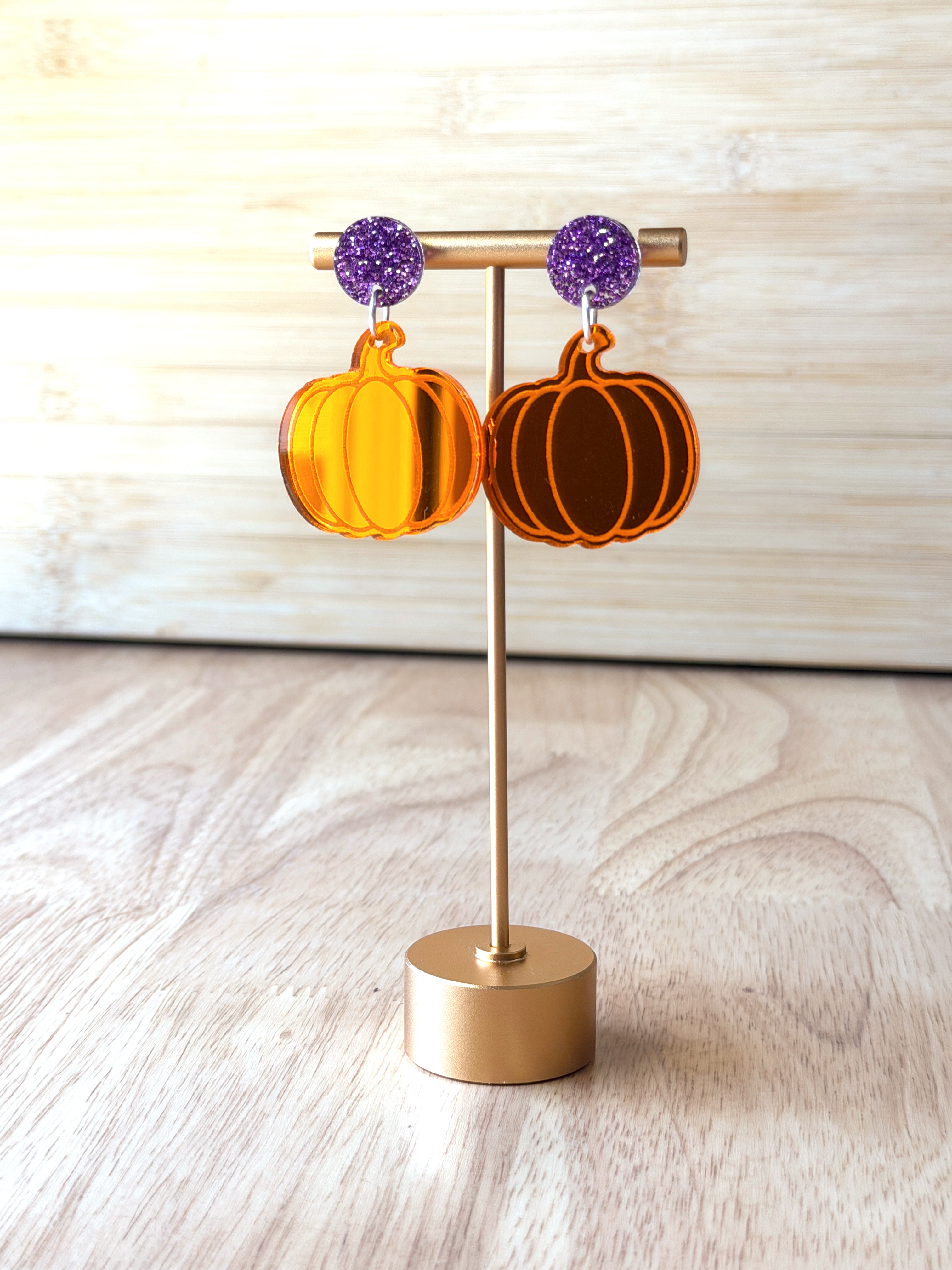 Mirrored Pumpkin Earrings