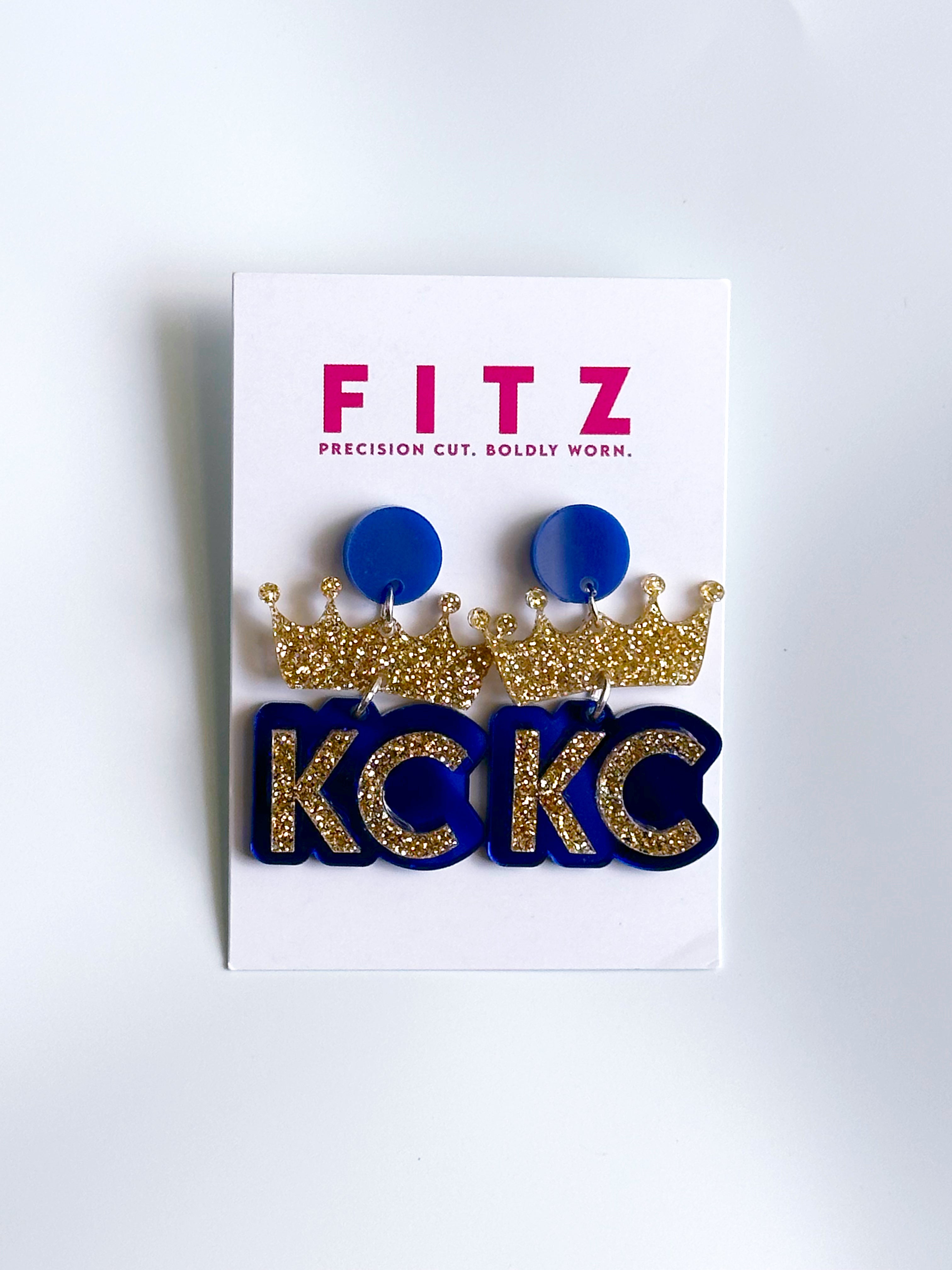 KC Baseball Earrings