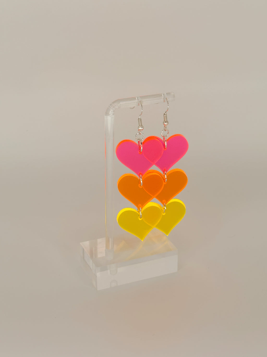 Transluscent Neon Hearts