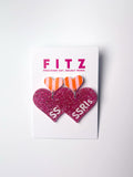 SSRIs Heart Earrings