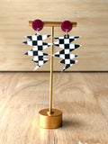 Checkered Bolt Earrings