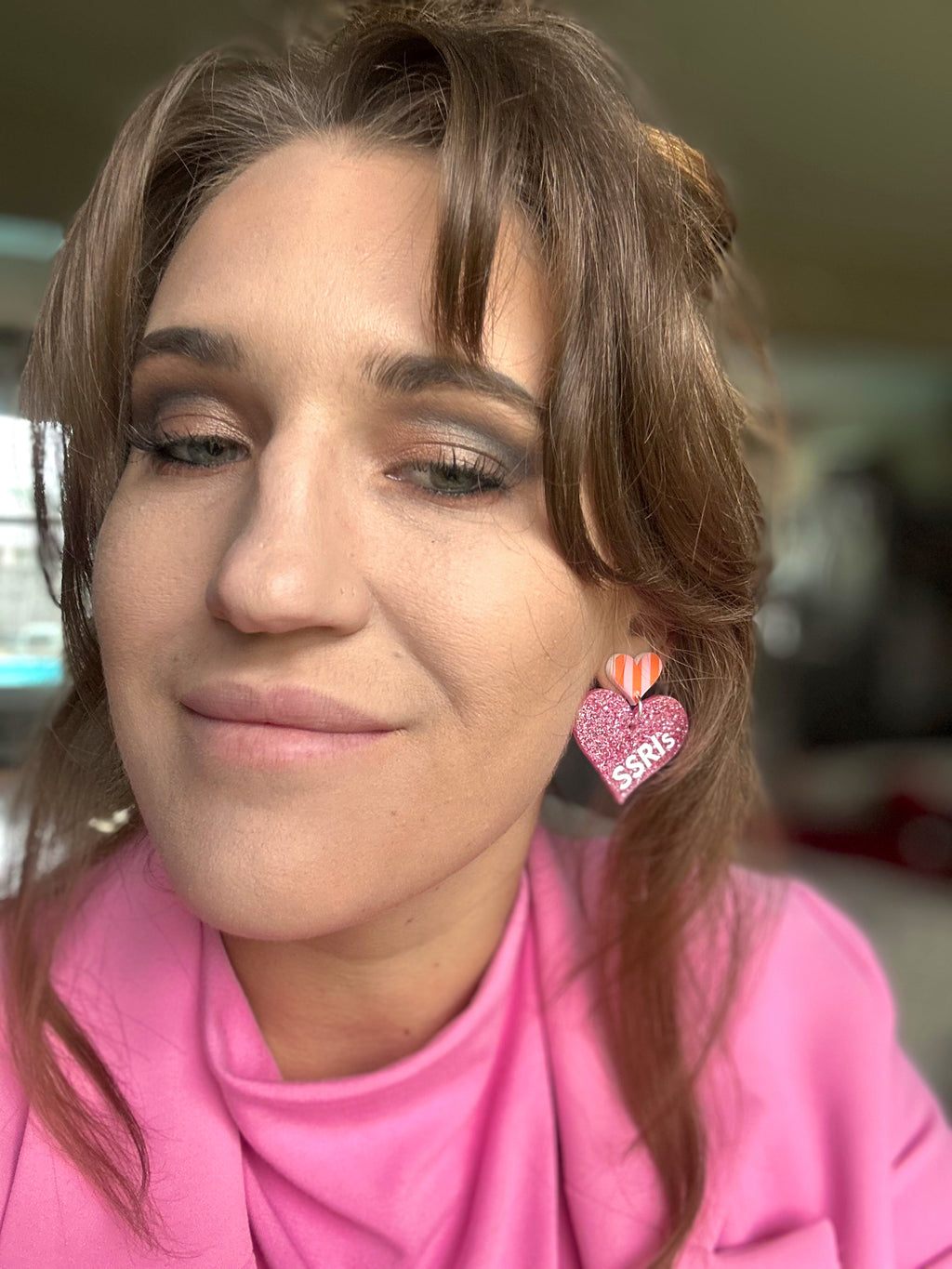 SSRIs Heart Earrings
