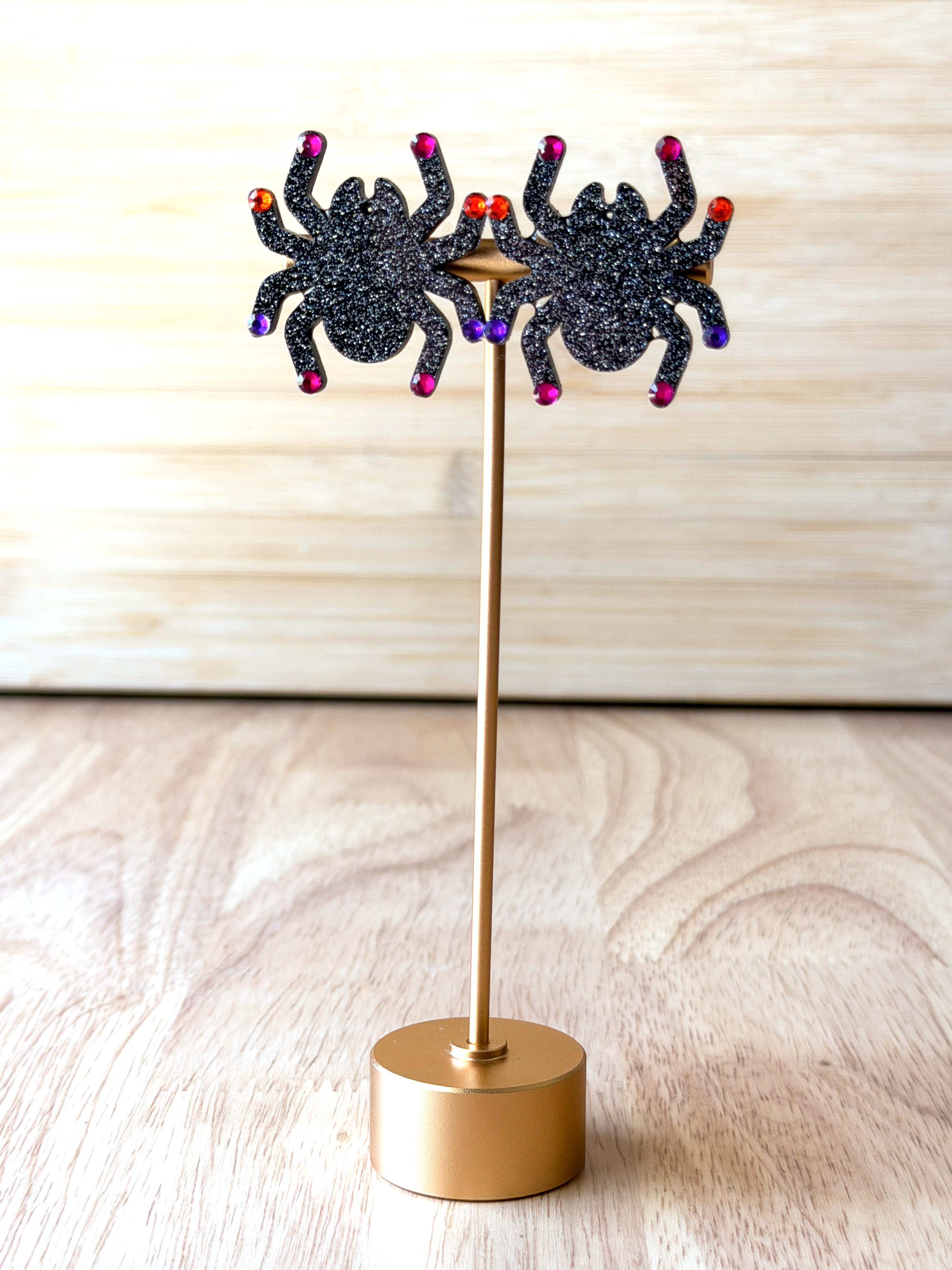 Sparkly Spider Earrings