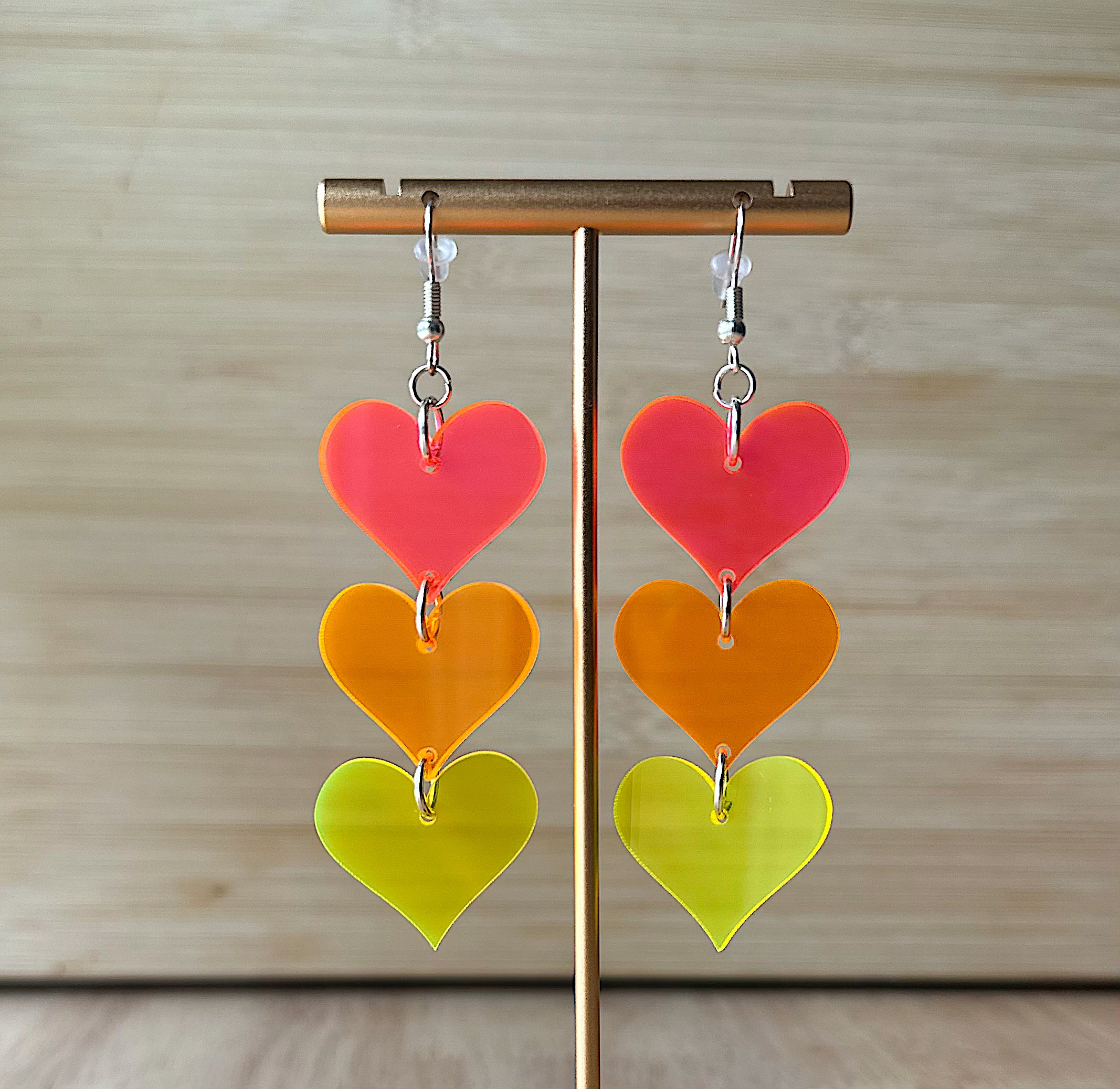 Transluscent Neon Hearts