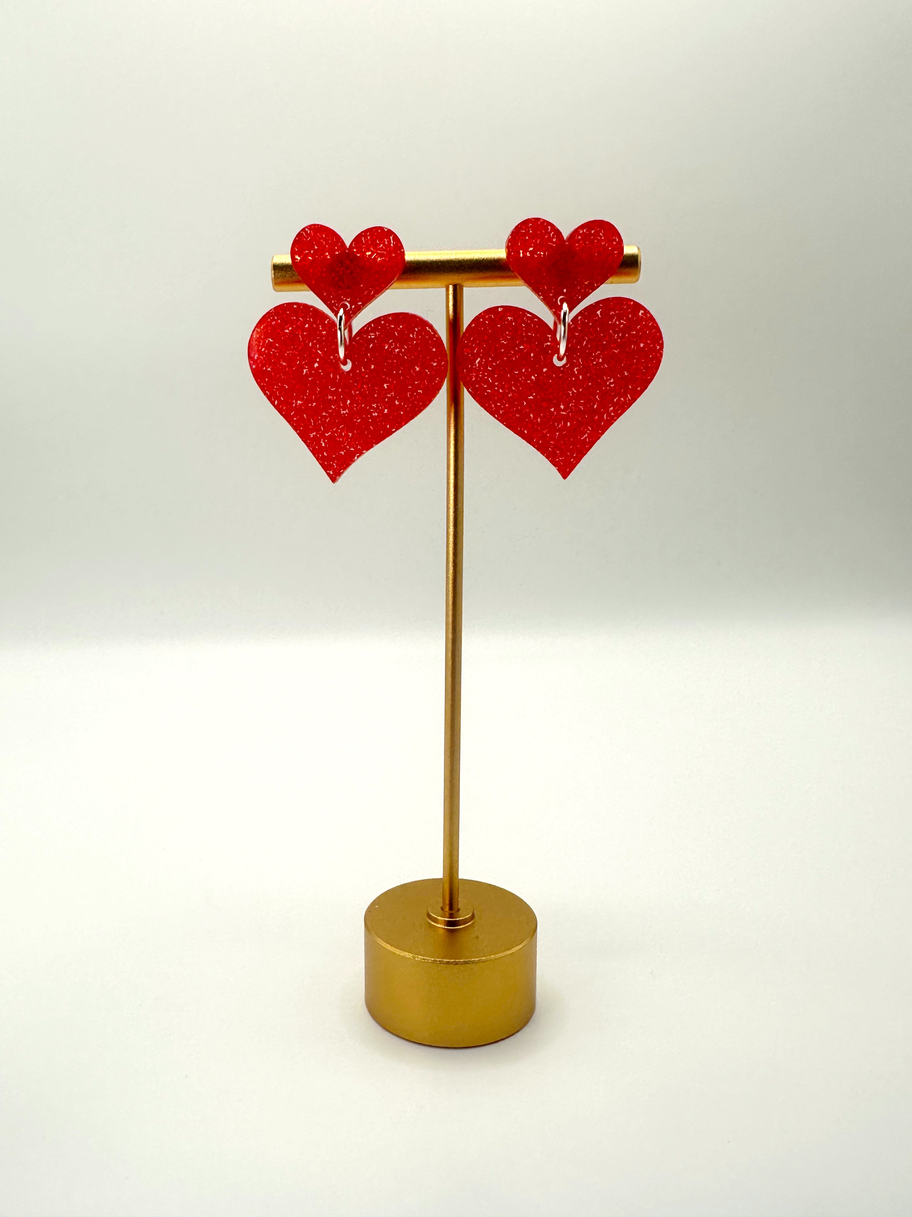 Red Heart Earrings