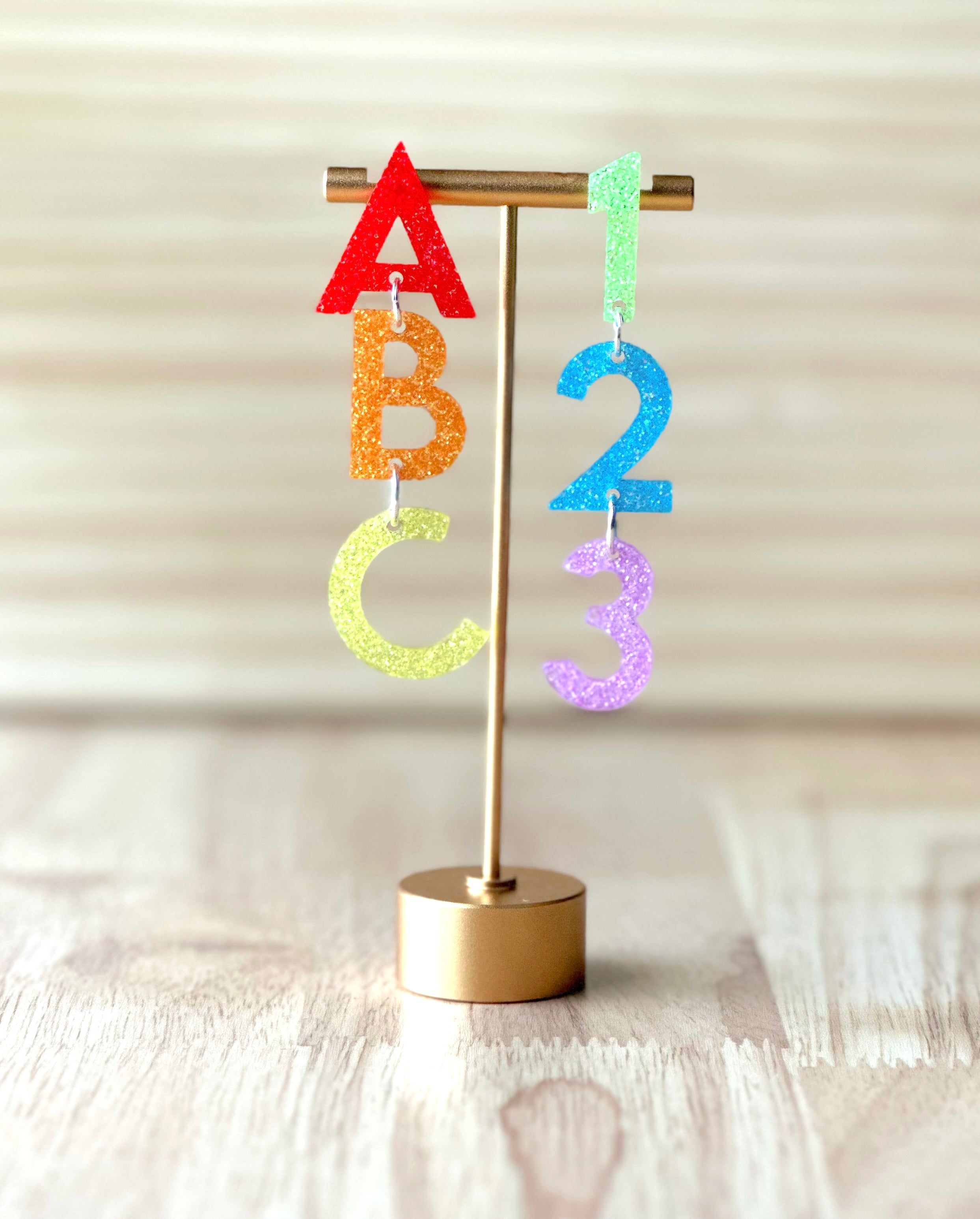 ABC 123 Earrings
