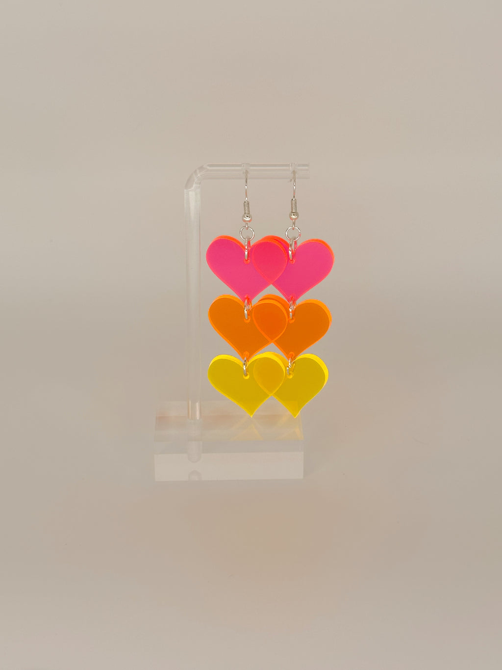 Transluscent Neon Hearts