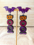 BOO! Earrings with Bats