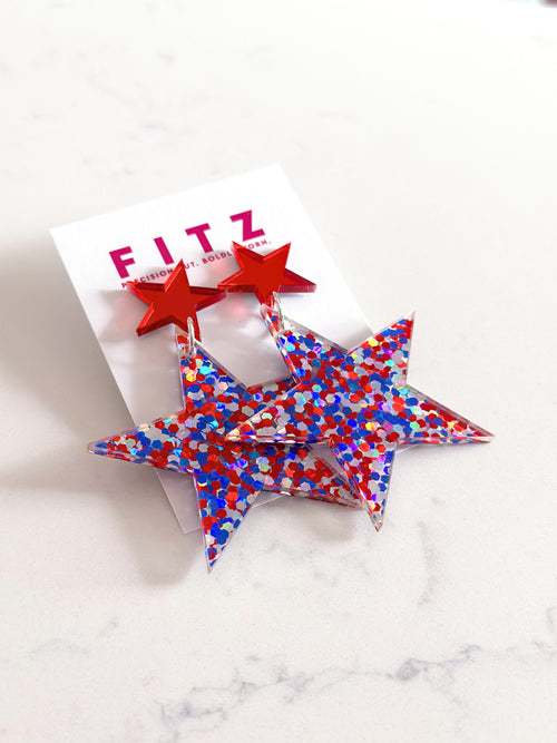 4 of July Star Earrings