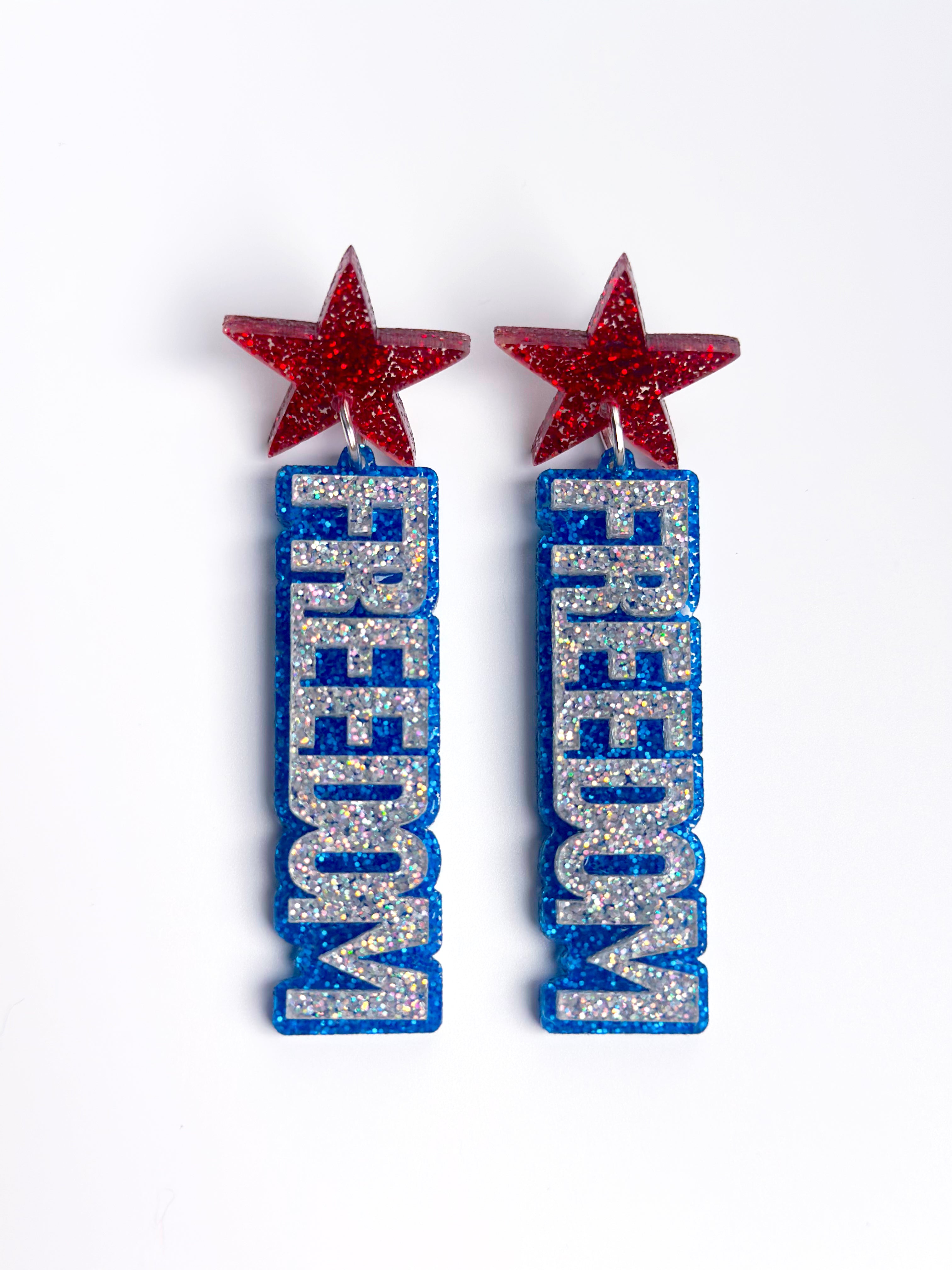 Freedom! earrings for the 4th of July