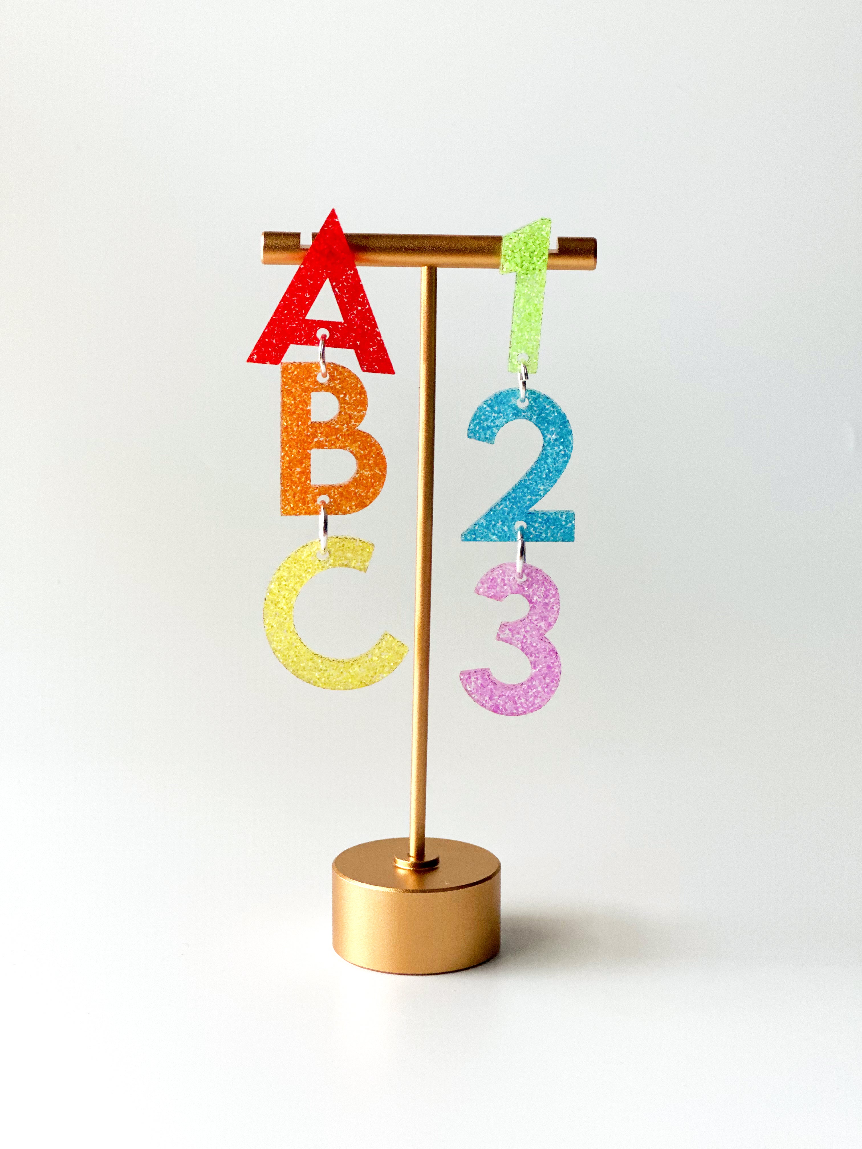 ABC 123 Earrings