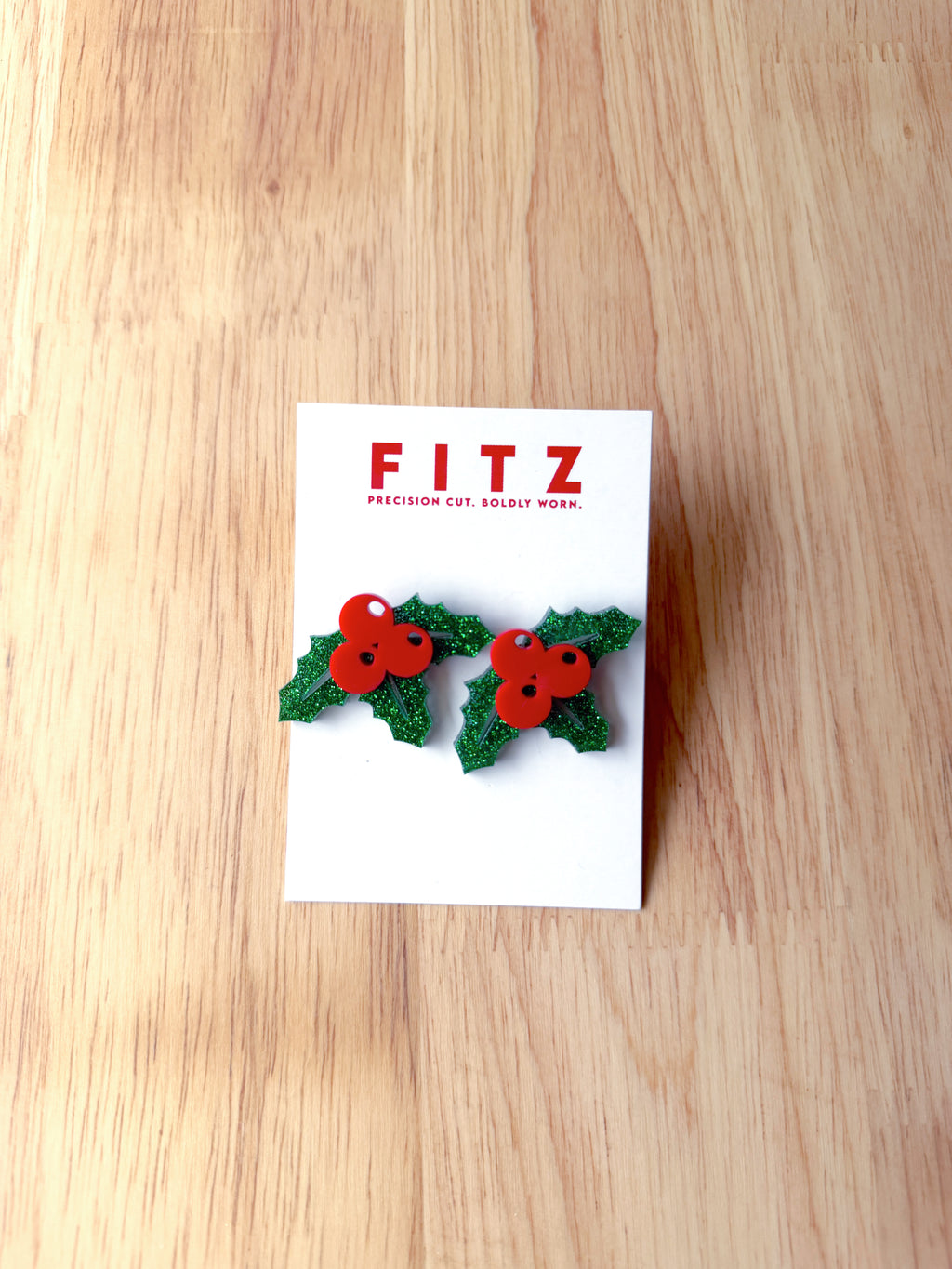Holiday Holly Earrings