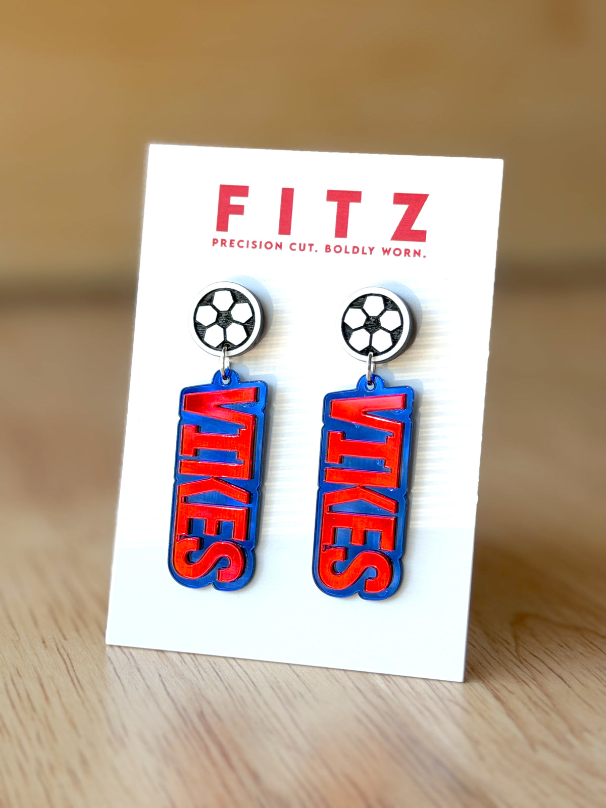 Seaman Vikings Soccer Earrings